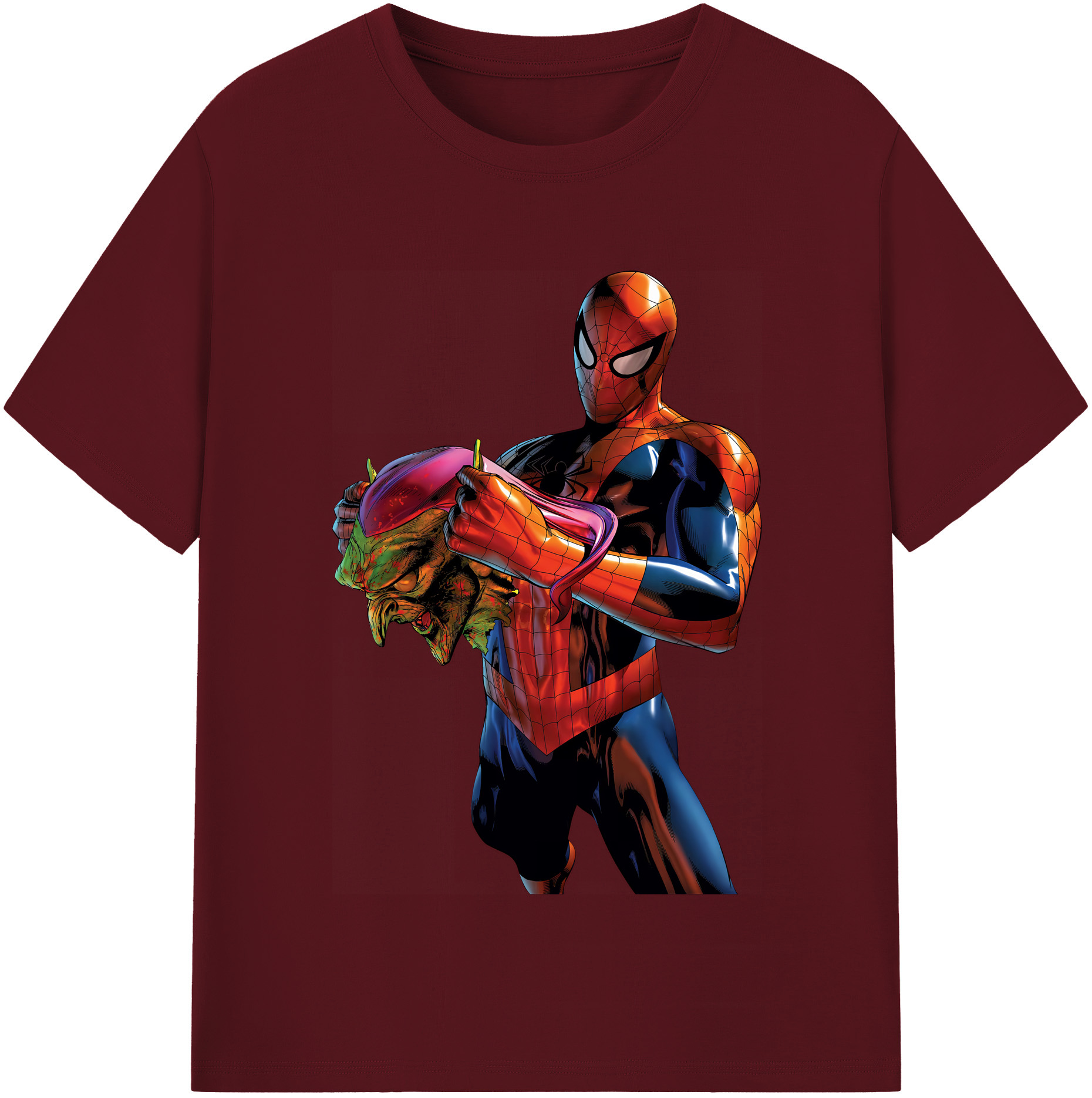 （画像用） Spider Man スパイダーマン 綿100％半袖Tシャツ（フロントプリント）